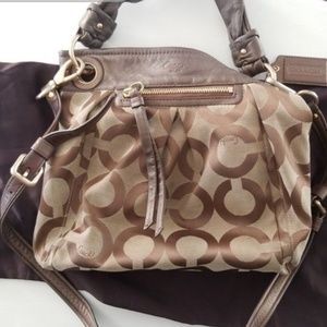 (SOLD) Coach Signature Logo Handbag w/duster